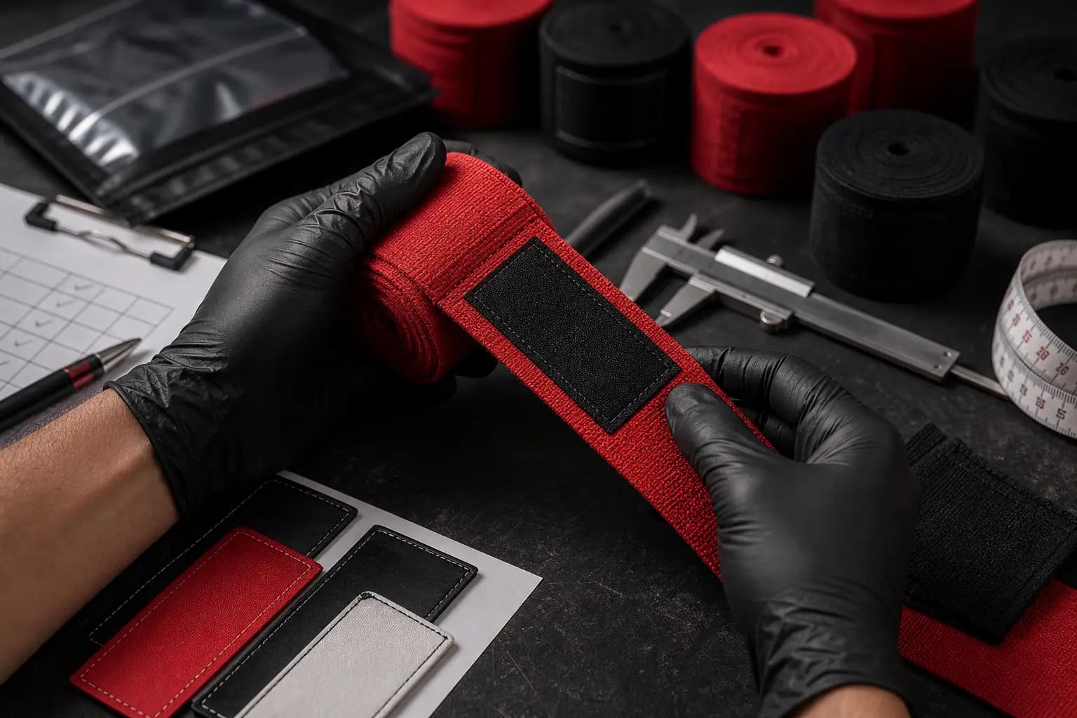 Hand wrap quality inspection during production